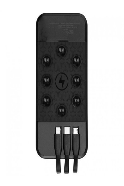Genel Markalar Powerbank 10.000 mah Wireless Standlı Vantuzlu Dahili Çoklu Kablo 3in1 Kablolu ve Kablosuz