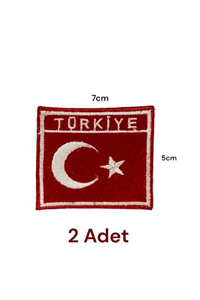 DOĞAN ASKERİ MALZEME Türk Bayrağı Kol Arması 2 Adet Cırtlı