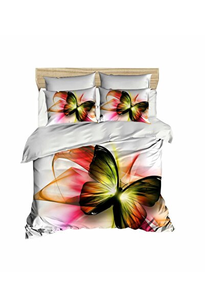 Fabeteks Light Filter Butterfly 3D Double Duvet Cover Pillow Set