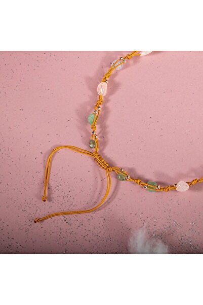 OSMANLI DOĞAL TAŞ İkizler Burcu Kolye Ay Taşı-Güneş Taşı-Kalsedon-Kiyanit-Mavi Apatit-Pembe Kuvars-Yeşil Aventurin