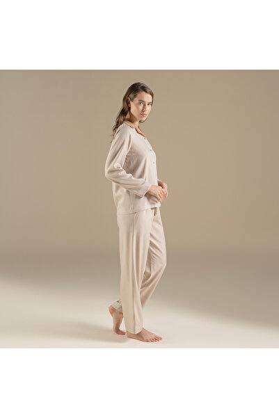 Chakra Lınıe Pijama Takımı Bej