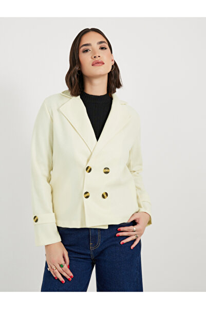 Styli Regular Fit Short Length Wool Like Blazer
