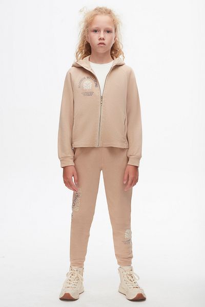 nk kids NK KIDS 37806 ДЕТСКИ СУИТШЪР С ЦИП И РАЗМЕР CAMEL