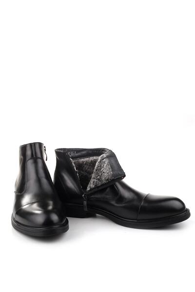 DELFİNO Delfino 154 Ανδρικές κλασικές μπότες από γνήσιο δέρμα χωρίς κορδόνια και γούνα από καουτσούκ