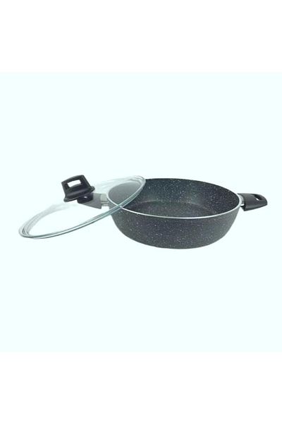 Eda Gray Burak Eda 28 cm Granite Flat Pot