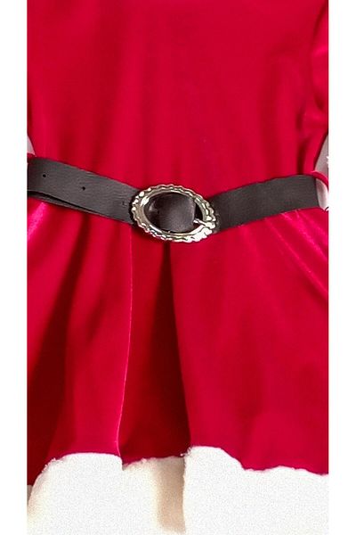 Trend Baby Kids 2-5 Years Girl's Beret Belted Christmas Dress