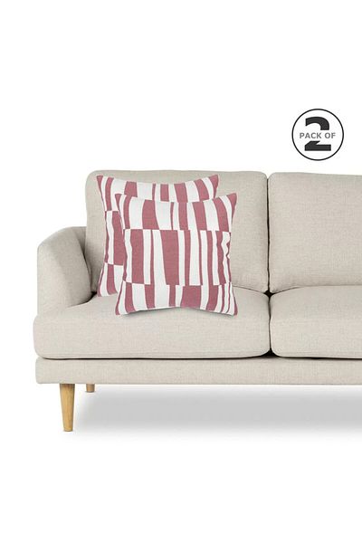 Donetella 2- Pieces Modern 45x45 Throw Pillow Cover - Decorative Covers for Cushions, Filling Not Included