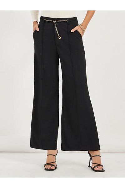 Styli Chain Detail Wide Leg Pants