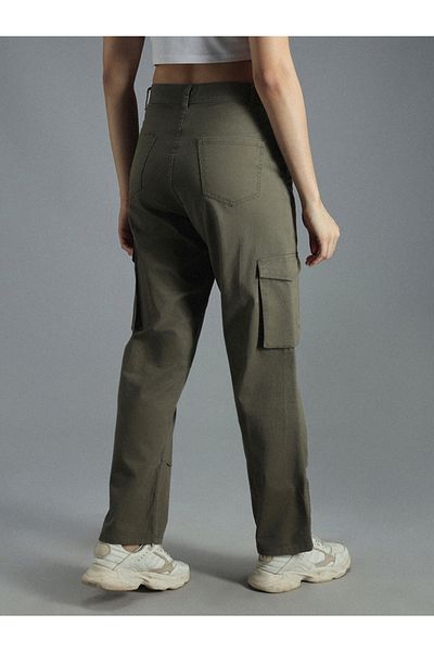 High Star By Styli High Rise Straight Fit Cargo Trousers