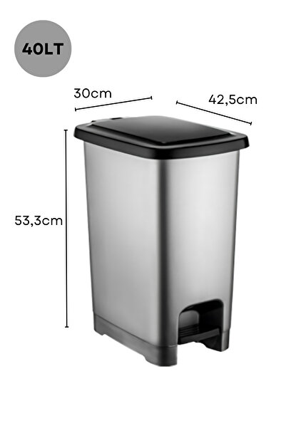 Nandy Home 40 Lt Eco Pedallı Çöp Kovası ANTRASİT