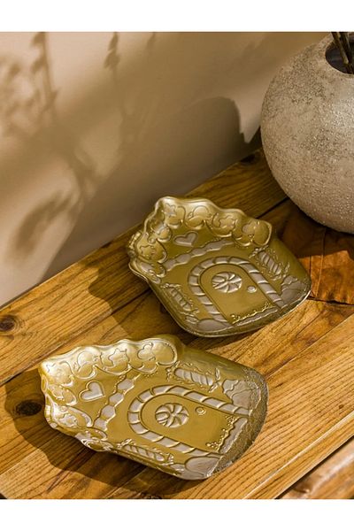 LC Waikiki New Year's Collection Yellow Decorative Bowl Set of 2 21 cm