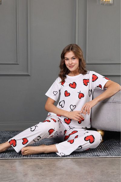 şuranur Set de pijamale cu model 100% bambus