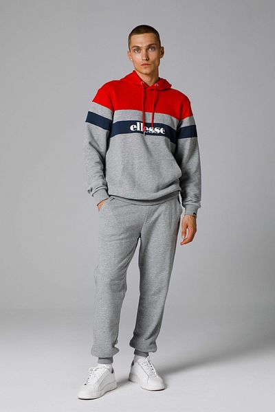 Ellesse Men's Sweat Em272 - Color-Blocking, Cotton, Hood, Regular Fit Sweat