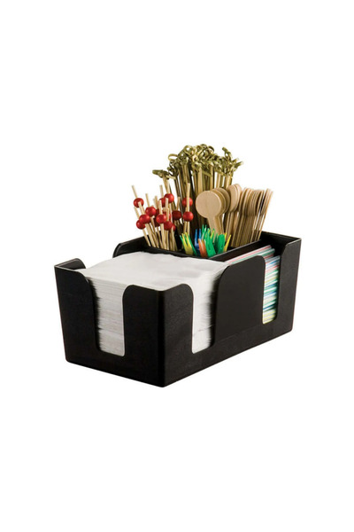 Bra 6 Bölmeli Akrilik Pipetlik Peçetelik Şekerlik Kalemlik 24X14X10 Cm