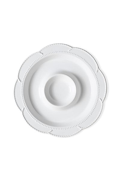 The Mia White 39 cm Serving Plate with Compartments - Grd0013