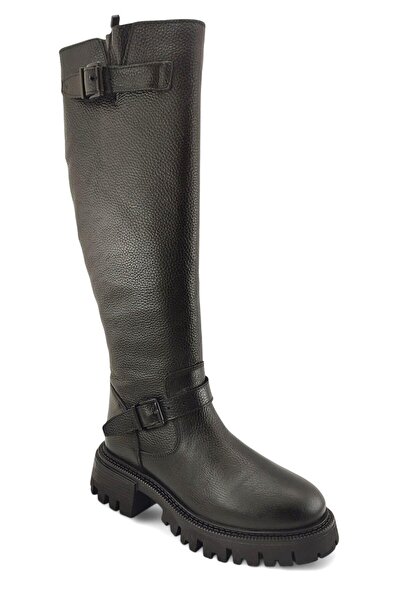 Hammer Jack Hammerjack Sonıa Hakiki Deri Günlük Kadın Çizme-Siyah