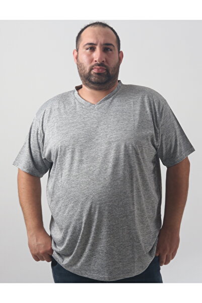 rood Unisex Large Size V-Neck T-Shirt