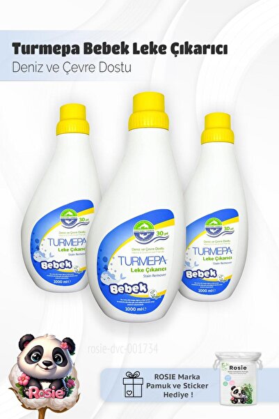 Turmepa Bebek Çamaşır Deterjanı 1000 ml X 3 Ve Rosie Pamuk Hediye