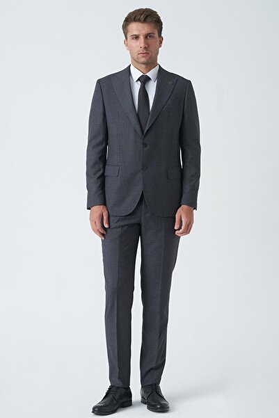 White Stone Derry T2462 6 Drop Slim Fit Suit Patterned