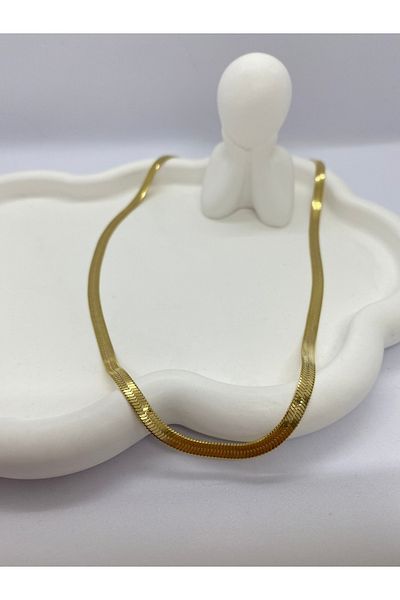 Lucky BE Collection Lucky B&E Italian Chain Short Steel Necklace Gold