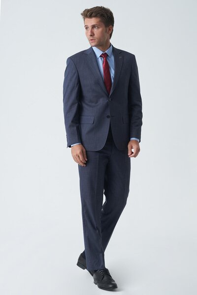 White Stone Coventry T2459 4 Drop Slim Fit Likralı Takım Elbise Desenli