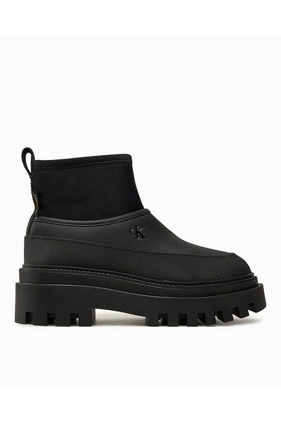 Calvin Klein Τζιν Flatform Χαμηλές Μπότες