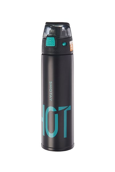Shotay Steel Thermos Bottle with Transparent Lid Straw 8137 530 ml