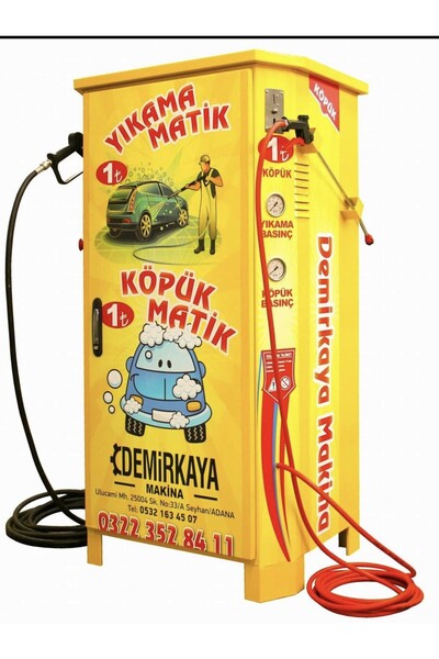 Demirkaya makina JETONLU ARAÇ YIKAMA VE KÖPÜK MAKİNESİ