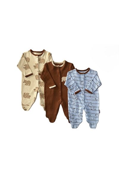 Serackids Baby Triple Single Size Booties Jumpsuit
