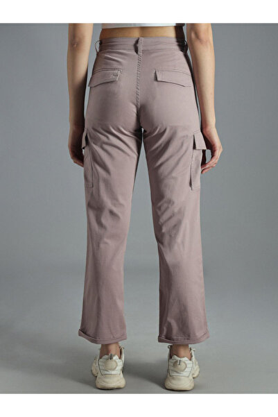 High Star By Styli High Rise Straight Fit Cropped Cargo Trousers