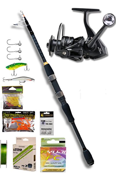 Hitpro ROCK FISH 2,28M 05-7GR / BLACK CT 2000 TELESKOPİK SPİN OLTA SETİ