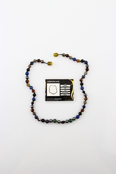 OSMANLI DOĞAL TAŞ Öğrenci Kolyesi (KEHRİBAR, AKİK,LAPİS,LABRADORİT,HAVLİT,PEMBE KUVARS,DUMANLI KUVARS,KAPLAN GÖZÜ)