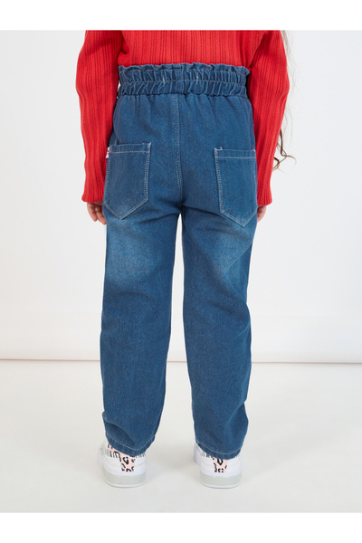 Styli Wash Tapered High Rise Jeans with Pockets
