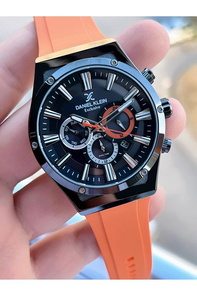 Daniel Klein Silicone Cord 30 Mt Water Resistant Special Design Men's Wristwatch