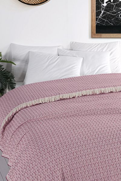 Evim Cotton Arem Claret Red - Multi-Purpose Bedspread 200X220 cm