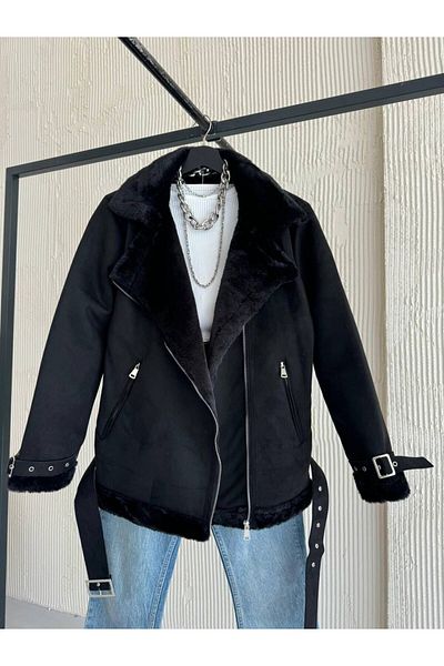 My Bella Importierter Trenchcoat-Mantel aus Wildleder der neuen Saison
