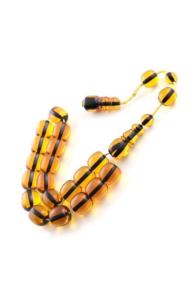 TESBİHCİBABA Capsule Cut Mascot Boy Red Fire Amber Prayer Beads