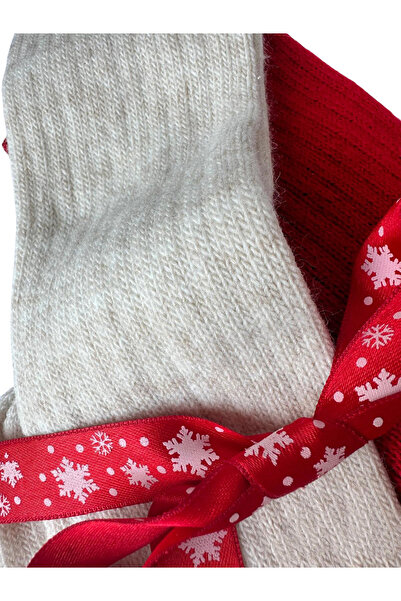 Yonca Butik Hediyelik 2 çift yün dizaltı bot çorabı şeker hediyeli