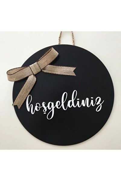 CND works Hoşgeldiniz Siyah Kapı Süsü