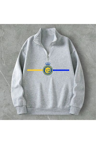 Pisa Art Φούτερ Al Nassr Minimalist Special Design με μισό φερμουάρ