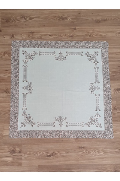 WENESSİ Lale Desenli Baskılı Polyester Kumaş Fiskos Örtüsü (95×95cm)
