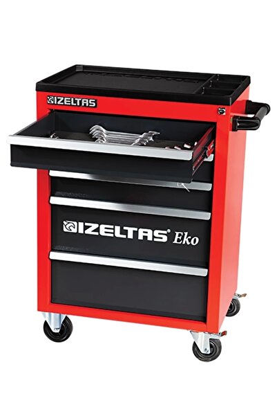 İzeltaş İzeltaş Eko Serisi Takım Dolabı Kırmızı Dolu 93 Parça (5 Çekmeceli)