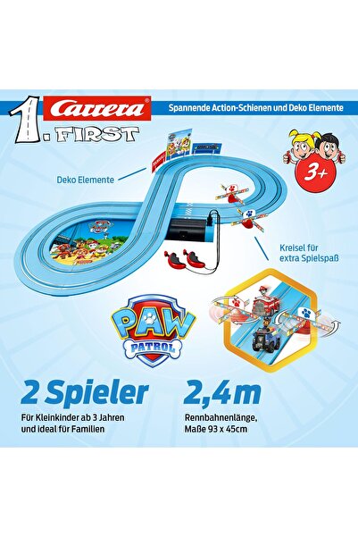 Carrera Paw Patrol On The Track Başlangıç Seti - Paw Patrol Karakterli Uzaktan Kumandalı Arabalar