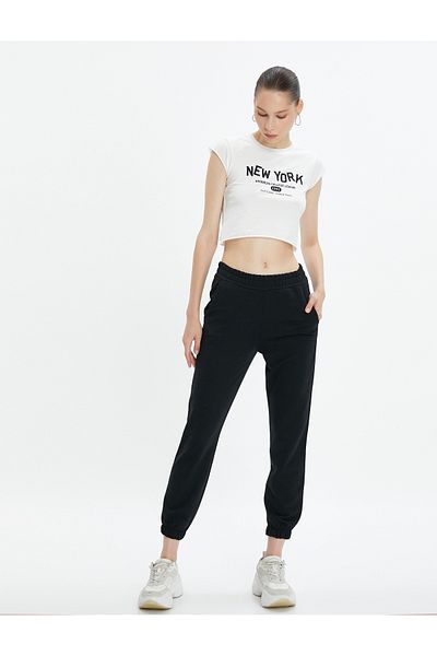 Koton Basic Jogger Sweatpants with Tie-Up Waist and Pockets