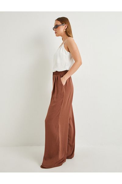 Koton Palazzo Hose mit Schnürung und hoher Taille