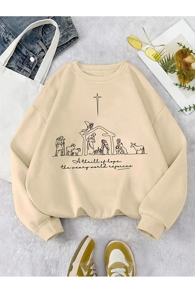 Karatopak Hanorac oversize unisex cu decolteu cu imprimeu