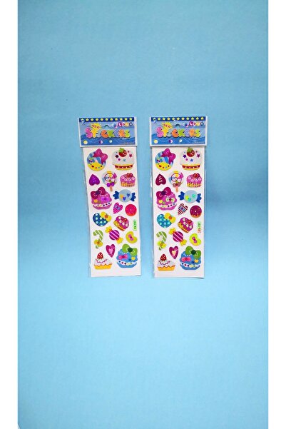 sticker Pasta Donut Şekerleme Sticker Etiket Kabartmalı