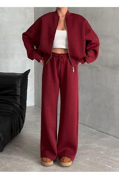 Laluvia Burgundy Charlotte 3 szálas tréningruha szett