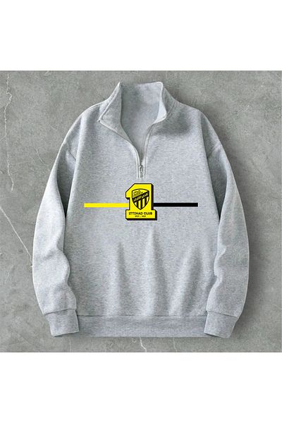 Pisa Art Φούτερ Al Ittihad Minimalist Special Design με μισό φερμουάρ