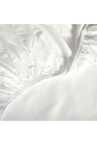 Chakra Alana Fitted Bed Sheet Double Size 160x200 Cm White